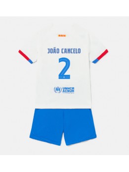 Barcelona Joao Cancelo #2 Auswärts Trikotsatz für Kinder 2023-24 Kurzarm (+ Kurze Hosen)